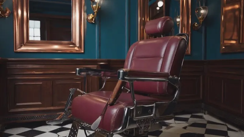 Demo brand direction — moody barbershop, copper and teal